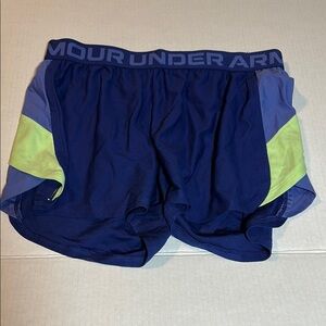 Under Armour Women's Athletic Shorts - Blue and Lime